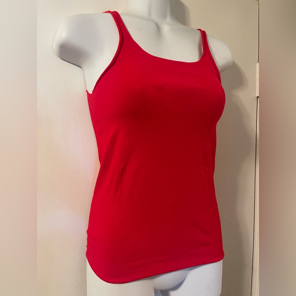 Prada Vibrant Red Tank Top with cool details.
